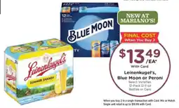 Mariano's Leinenkugel's, Blue Moon or Peroni offer
