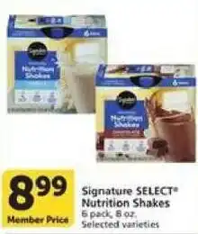 Vons Signature Select Nutrition Shakes offer