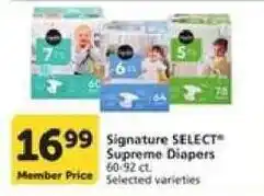 Vons Signature Select Supreme Diapers offer