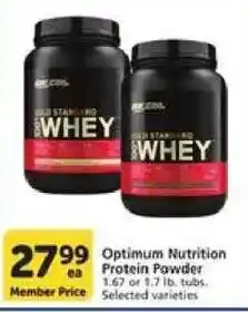 Vons Optimum Nutrition Protein Powder offer