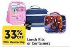 Vons Lunch Kits or Containers offer