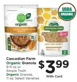 Mariano's Cascadian Farm Organic Granola offer