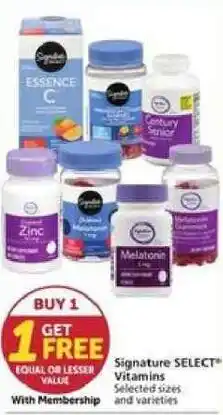 Vons Signature SELECT Vitamins offer