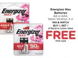 Mariano's Energizer Max Batteries offer