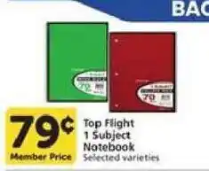 Vons Top Flight 1 Subject Notebook offer