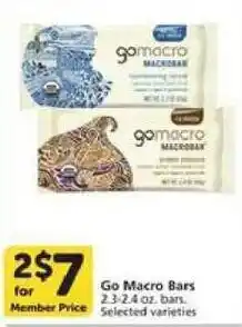 Vons Go Macro Bars offer