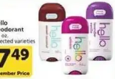 Vons Hello deodorant offer