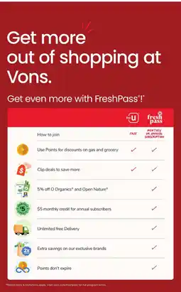 Vons O Organics and Open Nature offer