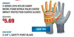 Fastenal Ormadas s series 2015 nylon sandy micro-foam nitrile palm coated impact protection coated gloves offer