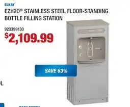 Fastenal Elkay ezH20 stainless steel floor-standing bottle filling station offer