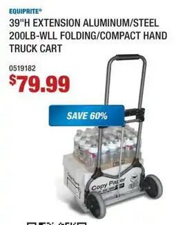 Fastenal Equiprite 39"H extension aluminum/steel 200lb-wll folding/compact hand truck cart offer