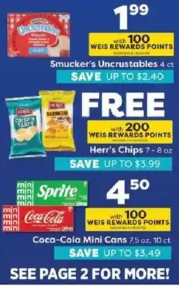 Weis Markets Smucker's Uncrustables offer