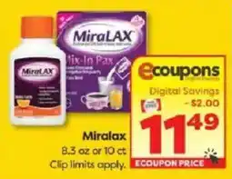 Weis Markets Miralax offer