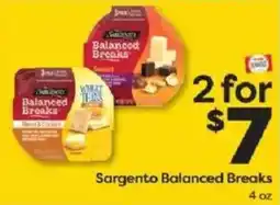 Weis Markets Sargento Balanced Breaks offer