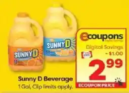 Weis Markets Sunny D Beverage offer