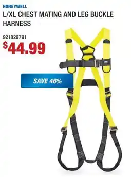 Fastenal Honeywell l/xl chest mating and leg buckle harness offer