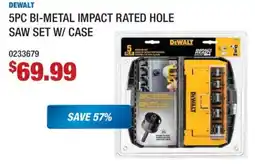 Fastenal DeWalt 5pc bi-metal impact rated hole saw set w/ case offer