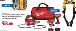 Fastenal Milwaukee Tool M18 Fuel 1/2" High Torque Impact Wrench With Friction Ring & Grease Gun Combo Kit offer