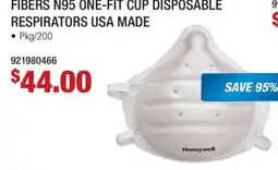 Fastenal Honeywell fibers n95 one-fit cup disposable respirators offer