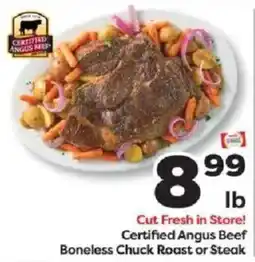 Weis Markets Certified Angus Beef Boneless Chuck Roast or Steak offer