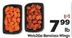 Weis Markets Weis2Go Boneless Wings offer