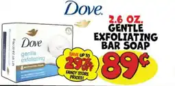 Ollie's Dove gentle exfoliating bar soap offer
