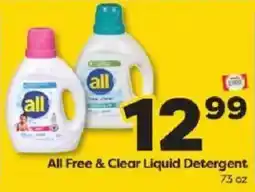 Weis Markets All Free & Clear Liquid Detergent offer