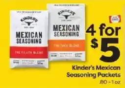 Weis Markets Kinder's Mexican Seasoning Packets offer