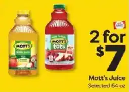 Weis Markets Mott's Juice offer