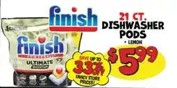Ollie's Finish dishwasher pods offer