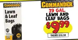 Ollie's Commander lawn and leaf bags offer