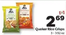 Weis Markets Quaker Rice Crisps offer