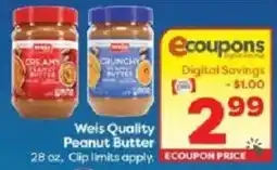 Weis Markets Weis Quality Peanut Butter offer