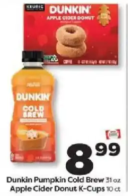 Weis Markets Dunkin Pumpkin Cold Brew offer