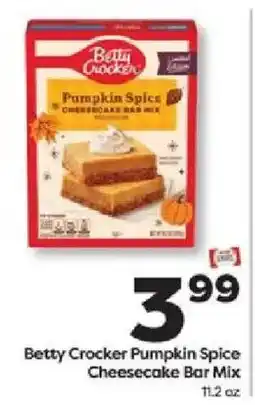 Weis Markets Betty Crocker pumpkin spice cheesecake bar mix offer