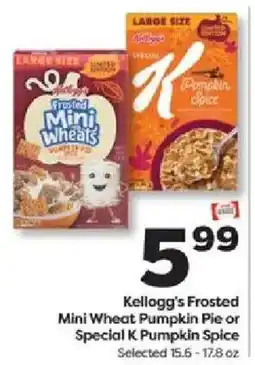 Weis Markets Kellogg's Frosted Mini Wheat Pumpkin Pie or Special K Pumpkin Spice offer