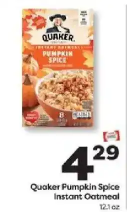 Weis Markets Quaker pumpkin spice instant oatmeal offer