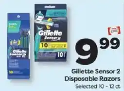 Weis Markets Gillette Sensor 2 Disposable Razors offer