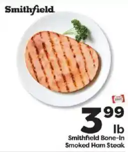 Weis Markets Smithfield Bone-In Smoked Ham Steak offer