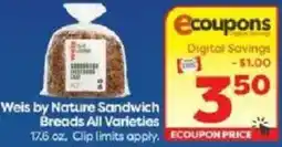 Weis Markets Weis by Nature Sandwich Breads All Varieties offer