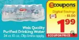 Weis Markets Weis Quality Purified Drinking Water offer