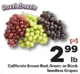 Weis Markets Razzle Dazzle California Grown Red, Green, or Black Seedless Grapes offer