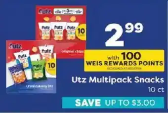 Weis Markets Utz Multipack Snacks offer