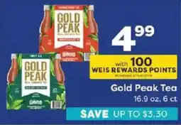 Weis Markets Gold Peak Tea offer
