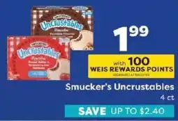 Weis Markets Smucker's Uncrustables offer