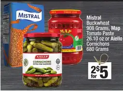 Super King Markets Mistral Buckwheat 908 Grams, Map Tomato Paste 26.10 oz or Aiello Cornichons 680 Grams offer