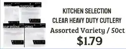 Seven Mile Market Kitchen Selection Clear Heavy Duty Cutlery offer