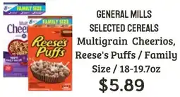 Seven Mile Market General Mills selected cereals offer