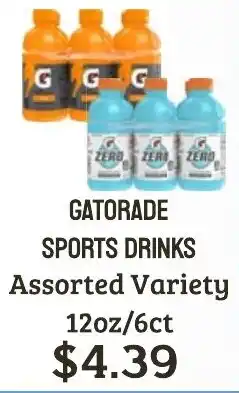 Seven Mile Market Gatorade sports drinks offer