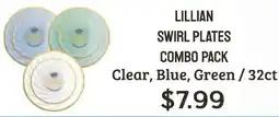 Seven Mile Market Lillian swirl plates combo pack offer